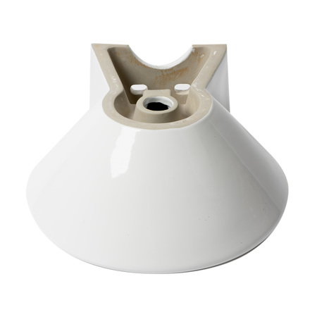 Alfi Brand ALFI brand ABC113 White 17" Round Wall Mounted Ceramic Sink with Faucet Hole ABC113